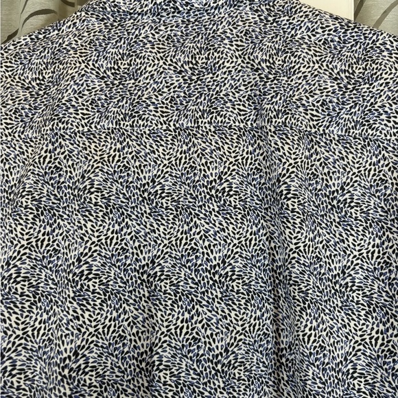 Ted Baker XL EU5 Blue White Printed Button Down Long Sleeve Dress Shirt - Picture 9 of 9